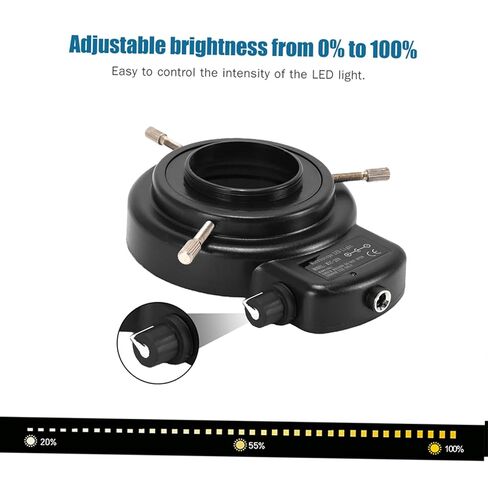 LED Microscope Ring Light 144 LED Ring Light for Stereo Microscope and Camera Adjustable with Dimmer for Stereoscopic Microscope Labs in Saudi Arabia