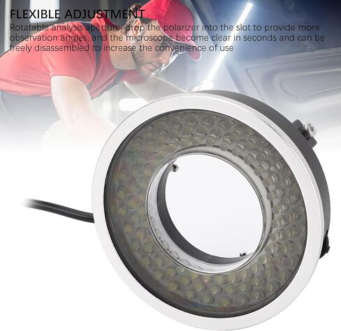 LED Circle Microscope Light Adjustable Illuminator, 96pcs LED Light Beads Microscope Glareproof Lights Source for Lab Stereo Microscopes, Camera and Mini Lathe in Saudi Arabia