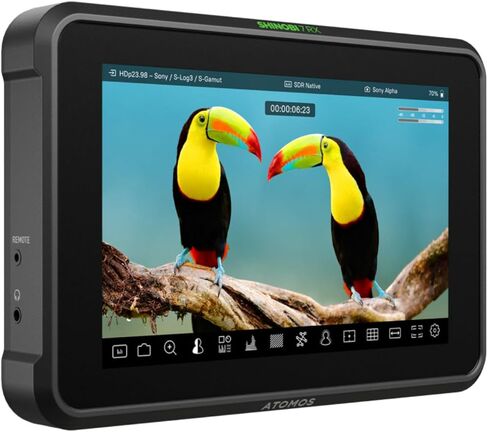 مجموعة شاشة Atomos Shinobi 7 RX ذات النطاق الديناميكي العالي مقاس 7 بوصة مع مجموعة جهاز الإرسال والاستقبال ومجموعة الملحقات (3 قطع) in Saudi Arabia
