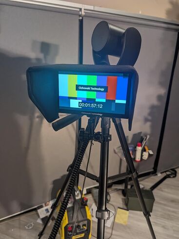 شاشة كاميرا 7 بوصة، شاشة HD 1280 × 600 مع ممر HDMI 4K، مظلة شمسية من القماش القوي الاحترافي، ذراع تثبيت بمشبك قابل للتعديل لتوصيله بسلك طاقة ثلاثي القوائم بطول 10 أقدام. in Kuwait