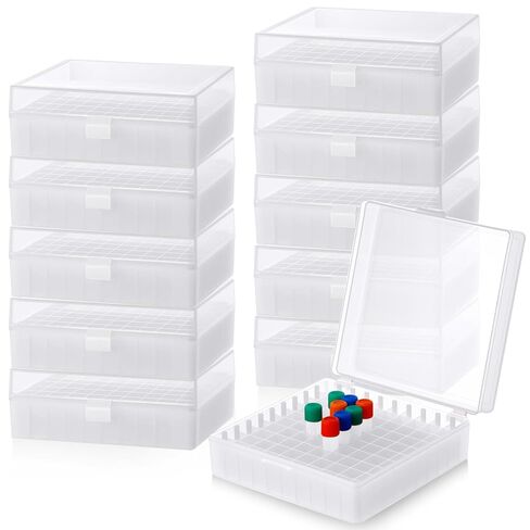 Kingdder 10 Pack 100 Well Arrifuge Tube صندوق تخزين برئوف مع قفل المفاجئ Polypropylene Freezer Box Microtube Rack مع قارورة أنابيب microcentrifuge microcentrifuge (لون متنوع). in Kuwait