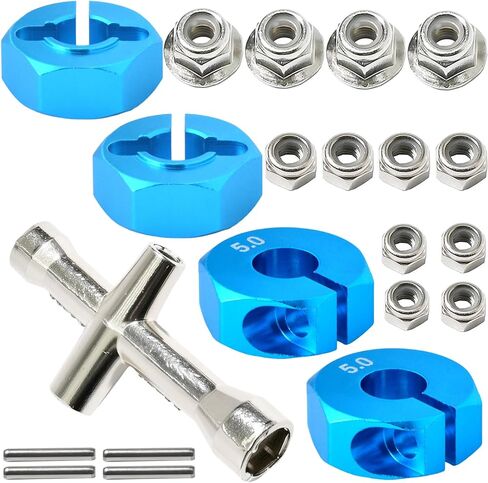 الألومنيوم 12 مم HUX عجلة HUB 4pcs ث/دبوس محور M4 قفل الحافة المعيار M3 M4 NUT 7MM محول عجلة السماكة 7M in Saudi Arabia