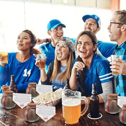 8 Set Baseball Softball Senior Night Gifts 2025 Glass Jar Mini Dirt Jars 1. 69 oz with Cork Lid and Wooden Inspiration Labels for Team Coach Player Sport Party Favors Decoration(Softball) in Saudi Arabia
