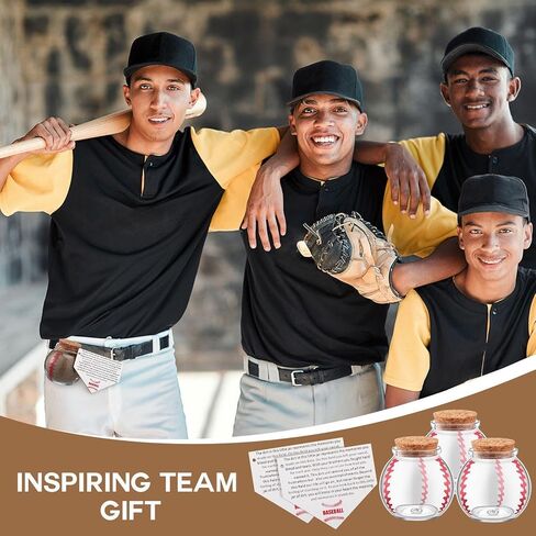 8 Set Baseball Softball Senior Night Gifts 2025 Glass Jar Mini Dirt Jars 1. 69 oz with Cork Lid and Wooden Inspiration Labels for Team Coach Player Sport Party Favors Decoration(Softball) in Saudi Arabia