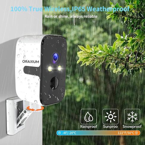 كاميرا أمان خارجية لاسلكية، كاميرا نافذة WiFi 2.4G/5G لأمن المنزل مع كشف الحركة، صوت ثنائي الاتجاه، تخزين SD/Cloud in Kuwait