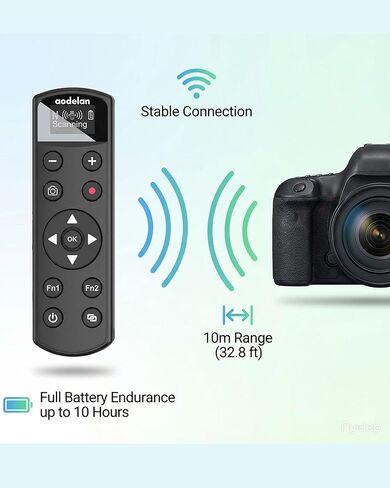 جهاز تحكم عن بعد AODELAN متوافق مع كاميرا نيكون، استبدال ML-L7، USB-C قابل لإعادة الشحن، شاشة OLED، نطاق 32.8 قدم، لـ Z6 III، Z30، Z50، Z50 II، Zfc، Zf، Z6 II، Z7 II، Z5، A1000، B600، P1000، P950 in Saudi Arabia