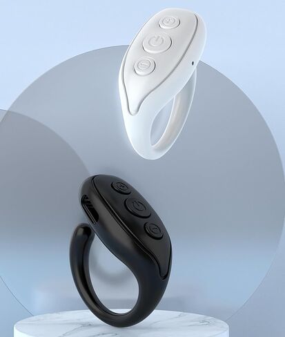JX03 TikTok Scrolling Ring، تطبيق للتحكم عن بعد بتقنية البلوتوث، جهاز تحكم عن بعد لتسجيل فيديو الكاميرا، دعم الإعجاب، الصفحة لأعلى لأسفل، رفع مستوى الصوت (أسود) in Kuwait