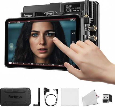 شاشة مراقبة ميدانية للكاميرا تعمل باللمس مقاس 7 بوصات 1000nit من Portkeys LS7P، تحكم في الكاميرا اللاسلكية لـ RED/Sony/Canon، مدخل/مخرج HDMI 4K، LUT مزدوج، إيقاف التسجيل، شاشة DSLR الميدانية الخارجية لتسجيل الفيديو in Saudi Arabia