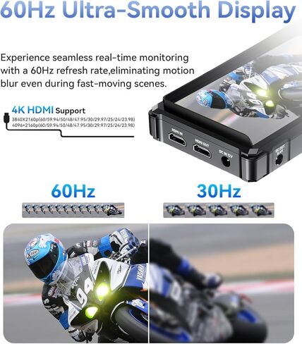 FW568 PRO 6 بوصة 1200nit كاميرا عالية السطوع DSLR مراقب ميداني، شاشة كاميرا LUT ثلاثية الأبعاد مخصصة 1920X1080 IPS 4K 60 هرتز HDMI في مراقبة الشكل الموجي الخارجي مع بطارية وحقيبة F750 4400 مللي أمبير في الساعة in Saudi Arabia