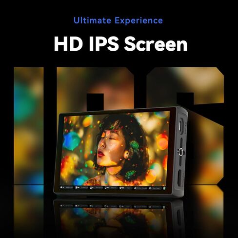 Portkeys LH5C 5.4 بوصة شاشة لمس كاميرا تحكم لاسلكي لسوني FX3/A7SIII/Canon R5/باناسونيك GH6-800 Nits، 4K HDMI، 3D LUT، Anamorphic، تراكب التجميد in Kuwait
