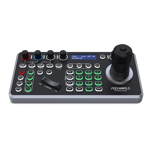 FEELWORLD KBC20N NDI PTZ وحدة تحكم عصا التحكم في الكاميرا، شاشة LCD 4D لوحة مفاتيح التحكم في عصا التحكم تدعم NDI PoE VISCA Pelco-D/P RS422 RS485 RS232 RJ45 للكنيسة الحية والأحداث والبث المباشر in Saudi Arabia