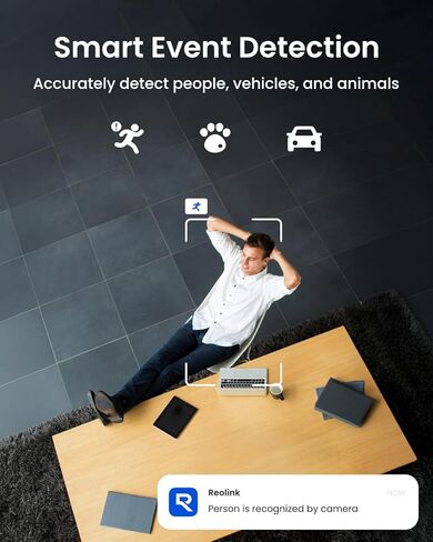 REOLINK RP-PCB8MZ 4K PoE Camera with 5X Optical Zoom, 133° Wide View, Color Night Vision, Smart Detection, Perimeter Protection, 24/7 Recording, and AI Video Search in Saudi Arabia