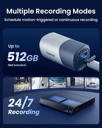 REOLINK RP-PCB8MZ 4K PoE Camera with 5X Optical Zoom, 133° Wide View, Color Night Vision, Smart Detection, Perimeter Protection, 24/7 Recording, and AI Video Search in Saudi Arabia
