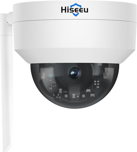 كاميرا Hiseeu 5MP PTZ اللاسلكية للأمان في الهواء الطلق، مقاومة للانفجار، كشف حركة التتبع التلقائي، كاميرا WiFi متوافقة مع أنظمة Alexa اللاسلكية in Kuwait