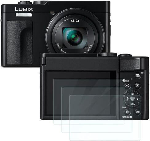 لواقي شاشة باناسونيك LUMIX ZS99 [3 عبوات] فيلم زجاج مقوى عالي الدقة [مضاد لبصمات الأصابع] [مضاد للخدش] [خالٍ من الفقاعات] [صديق للحافظة] متوافق مع كاميرا باناسونيك LUMIX ZS99 الرقمية in Saudi Arabia