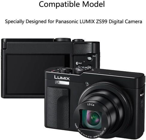 لواقي شاشة باناسونيك LUMIX ZS99 [3 عبوات] فيلم زجاج مقوى عالي الدقة [مضاد لبصمات الأصابع] [مضاد للخدش] [خالٍ من الفقاعات] [صديق للحافظة] متوافق مع كاميرا باناسونيك LUMIX ZS99 الرقمية in Saudi Arabia