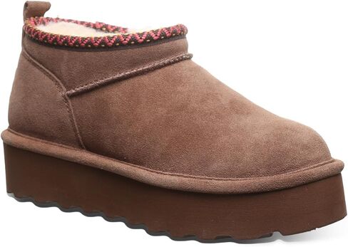 BEARPAW نسائي ريترو قصير للغاية ديكو كاكاو مقاس 9 | بوت الكاحل للنساء | الانزلاق على التمهيد | حذاء شتوي مريح in Saudi Arabia