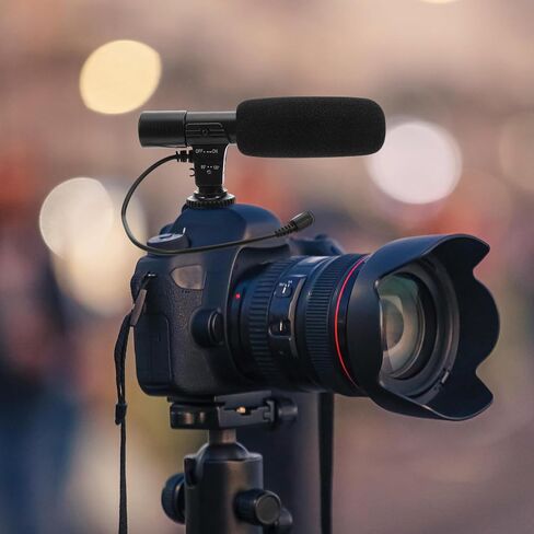HOMSFOU Professional DSLR Camera Recording Mic External Interview Handheld Microphone for Video Camcorder and Phone Reporting in Saudi Arabia