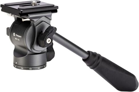 Fotopro Video Fluid Head Pan Tilt Head with Quick Release Plate and Adjustable Handle Max Load 6.61lbs 3kg for Compact Camcorders DSLR Camera Grey in Saudi Arabia