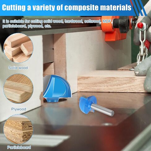 مجموعة لقم التوجيه الأساسية من 8 قطع من الكربيد الصلب 1/4 بوصة أداة نجارة ساق 1/4 بوصة 5/16 بوصة 3/8 بوصة 1/2 بوصة 5/8 بوصة 3/4 بوصة 7/8 بوصة 1 بوصة لقم مزمار مزدوج للأخاديد نصف المستديرة وقطع التجويف للأعمال الخشبية in Kuwait