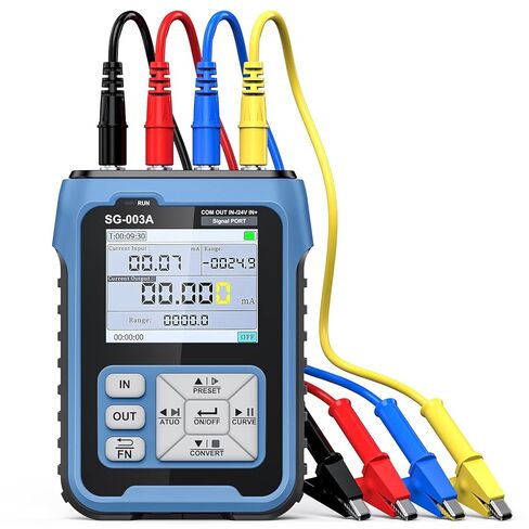 RIIAI 4 20MA 0 24V مولد إشارة ، مولد الجهد الحالي القابل للبرمجة ، مقاومة Millivolt Thermocouple Tester ، منحنى الوقت الحقيقي ، سجل تاريخي ، 3000 مللي أمبير في الساعة USB قابلة لإعادة الشحن ، لمحاكاة PLC in Kuwait