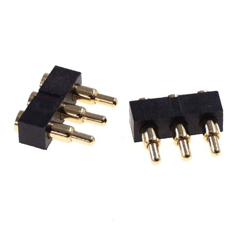 مستلزمات المعدات الكهربائية من Davitu - 100 قطعة SMD Pogo pin موصل 3 دبوس صف واحد بوجوبين بطارية محملة بزنبرك اتصال SMT 7.0 مم ارتفاع 2.54 مم شحن الطاقة in Kuwait