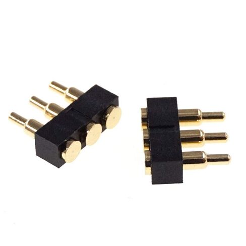 مستلزمات المعدات الكهربائية من Davitu - 100 قطعة SMD Pogo pin موصل 3 دبوس صف واحد بوجوبين بطارية محملة بزنبرك اتصال SMT 7.0 مم ارتفاع 2.54 مم شحن الطاقة in Kuwait