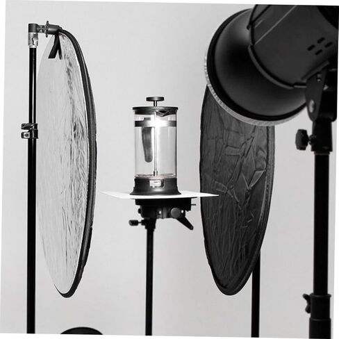 60cm 2-in-1 Portable Camera Round Reflector Metallic Foldable Light Reflector for Photography Lighting Diffuser, Photo Accessories for Outdoor and Studio Use in Saudi Arabia