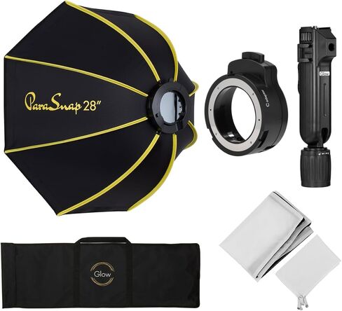 صندوق إضاءة مثمن Glow PS-B28K ParaSnap (28 بوصة) لمصابيح Speedlight ذات الرأس الدائري وFlashpoint XPLOR 100 Pro in Saudi Arabia