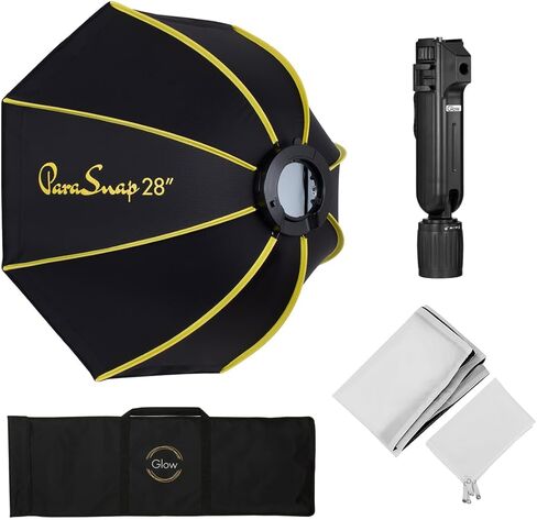 صندوق إضاءة مثمن Glow PS-B28K ParaSnap (28 بوصة) لمصابيح Speedlight ذات الرأس الدائري وFlashpoint XPLOR 100 Pro in Saudi Arabia