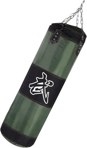 Empty Punching Sandbag with Metal Chain, Zipper Seal, for Kickboxing Training at Home or Gym (1.2m / 3.9ft) in Saudi Arabia