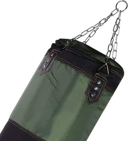 Empty Punching Sandbag with Metal Chain, Zipper Seal, for Kickboxing Training at Home or Gym (1.2m / 3.9ft) in Saudi Arabia