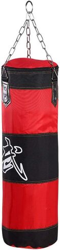 Empty Punching Sandbag with Metal Chain, Zipper Seal, for Kickboxing Training at Home or Gym (1.2m / 3.9ft) in Saudi Arabia