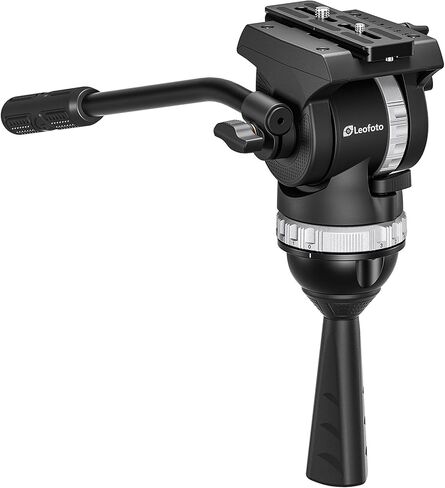 Leofoto Tripod Fluid Video Head with 75mm Half-Bowl Quick-Release Handle, Heavy Duty Tripod Fluid Head for DSLR Camera with Quick Release Plate, Load up to 17.64Ibs (FH-10) in Saudi Arabia