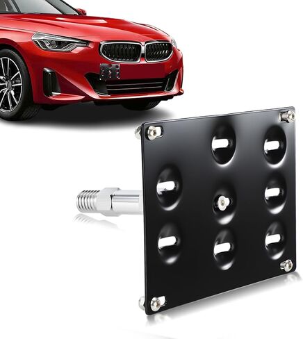 ACLONG خطاف سحب أمامي لوحة ترخيص جبل قوس مناسب لسيارات BMW 1 3 5 Series E46 E90 E91 E92 E93 E39 X5 E70 G30 طقم حامل لوحة المصد الأمامي بدون حفر in Kuwait