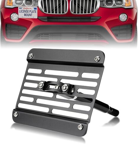 ACLONG خطاف سحب أمامي لوحة ترخيص جبل قوس مناسب لسيارات BMW 1 3 5 Series E46 E90 E91 E92 E93 E39 X5 E70 G30 طقم حامل لوحة المصد الأمامي بدون حفر in Kuwait