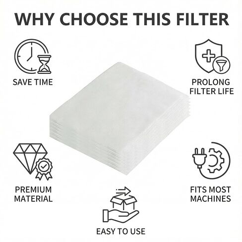 200 Sheets Disposable Nail Dust Collector Filter Paper, Replacement Dust Vacuum Filters for Nail Dust Extractor Machines, PP Filter Sheets for Nail Tech Home & Salon Use in Saudi Arabia