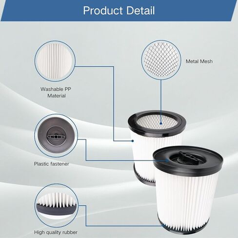 1-Pack Replacement HEPA Filter Cartridge Compatible with Stihl SE 33 Vacuum Cleaner-Washable Vacuum Filter in Saudi Arabia