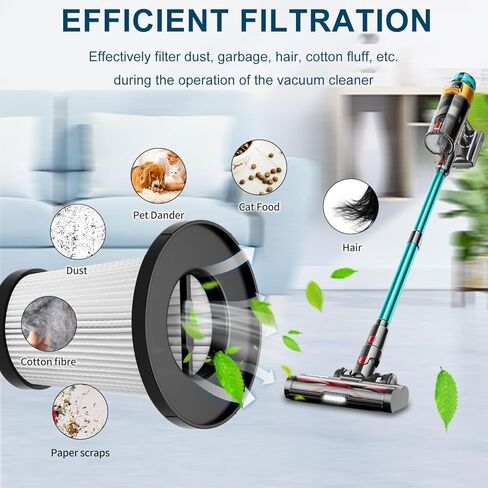 استبدال فلتر المكنسة الكهربائية متوافق مع فلتر المكنسة الكهربائية اللاسلكي Dsorupa V10 Ultra - 4 عبوات in Kuwait