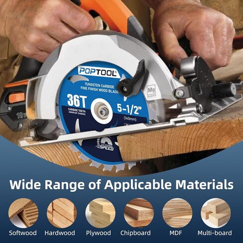 5-1/2 Inch Circular Saw Blade, 2pcs 24T/36T Tungsten Carbide Teeth with 5/8 Inch Arbor, for Fast Wood Cutting in Saudi Arabia