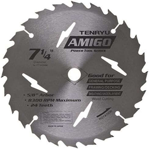 Tenryu Amigo 7-1/4 in. Dia. x 5/8 in. Steel Power Tool Saw Blade 24 Teeth 1 pk in Saudi Arabia