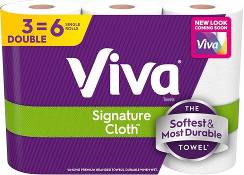 Viva Signature Cloth Paper Towels, 12 Triple Rolls, 129 Sheets per Roll in Saudi Arabia