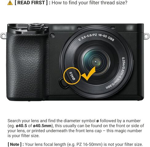 JJC E-Mount Body Cap Rear Lens Cover & 40.5mm UV Filter for Sony A6000 A6100 A6300 A6400 A6500 A6700 A5100 ZV-E10 ZV-E1 A7C A7CII Camera with E PZ 16-50mm Lens or FE 28-60mm Kit Lens in Saudi Arabia