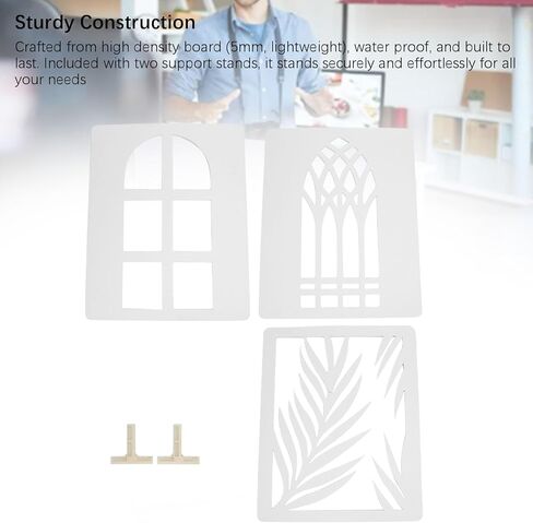 3Pcs Light Shadow Boards, Angled Window, Distinctive Light Effects, PVC Foam Board with Foot Stands for Photography Studio, Jewelry, Cosmetics in Kuwait
