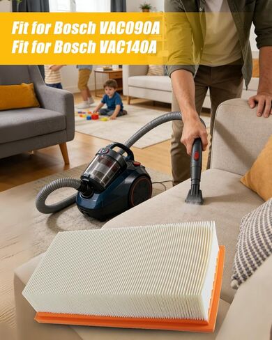 فلتر مسطح مناسب لمستخرج الغبار من سلسلة Bosch VAC090 VAC140 يحل محل VF130H، فلتر فراغ فقط للغبار الجاف in Kuwait