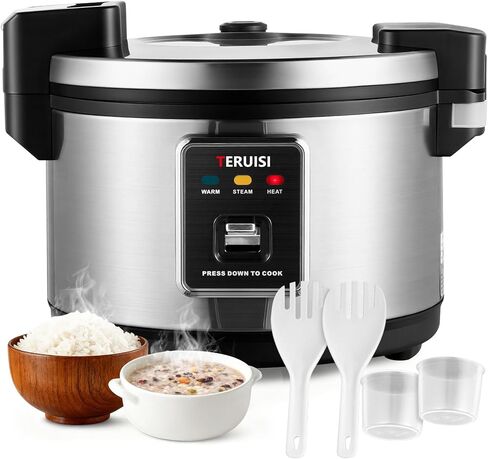 طباخ الأرز التجاري ، 15L/15.85QT سعة كبيرة طباخ الأرز ودفء 84 كوب من الأرز المطبوخ ، 1550W طباخ الأرز السريع مع 6 وظائف مسبقة ، شاشة LED ، وعاء داخلي غير لاصقة ل 25-35 شخص يستخدمون in Kuwait