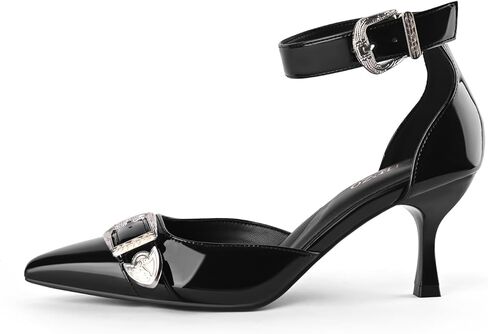 حذاء نسائي بكعب عالٍ ستيليتو بمقدمة مدببة وإبزيم وحزام الكاحل حذاء نسائي لحفلات الزفاف in Kuwait