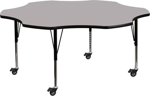 Flash Furniture Wren Mobile 60 '' Flower Red Therminal Active Table - ارتفاع الساقين القابلة للتعديل in Saudi Arabia