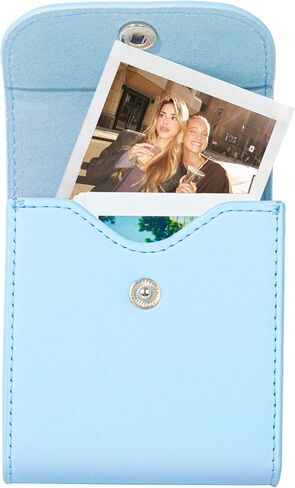 CAIYOULE Square Photo Pouch for Fujifilm Instax SQ1 SQ40 SQ20 SQ10 SQ6 SP-3 Instant Camera, PU Picture Holder Case for Fuji Instax SQ 2.9x3.4 Inch Films, Photo Album for Polaroid Mini Pictures, Blue in Saudi Arabia