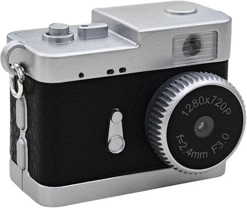 Keychain Camera, 1080P Retro Digital Camera with 0.96 Inch Color Screen LED Light, Portable Tiny Video Recorder for Travel Study Recording (Black) in Saudi Arabia
